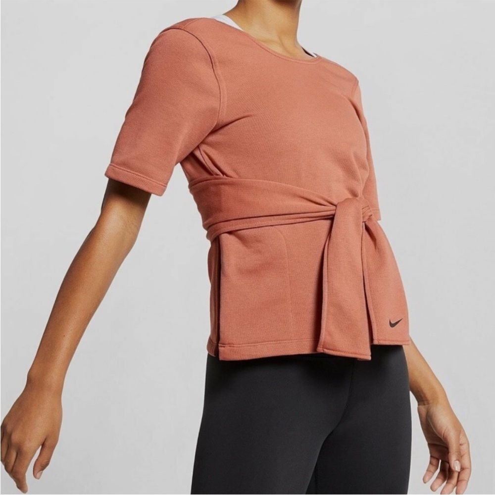 Nike Studio Short Sleeve Yoga Training Top Women’s - Picture 5 of 7